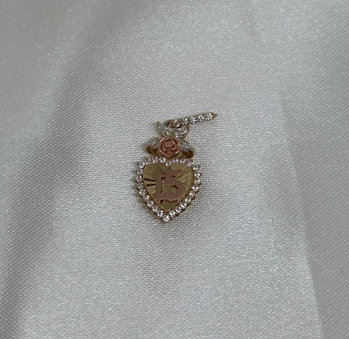 14k Gold quince pendant