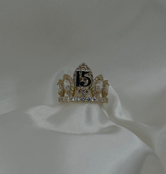 14k Gold Quince Ring Crown