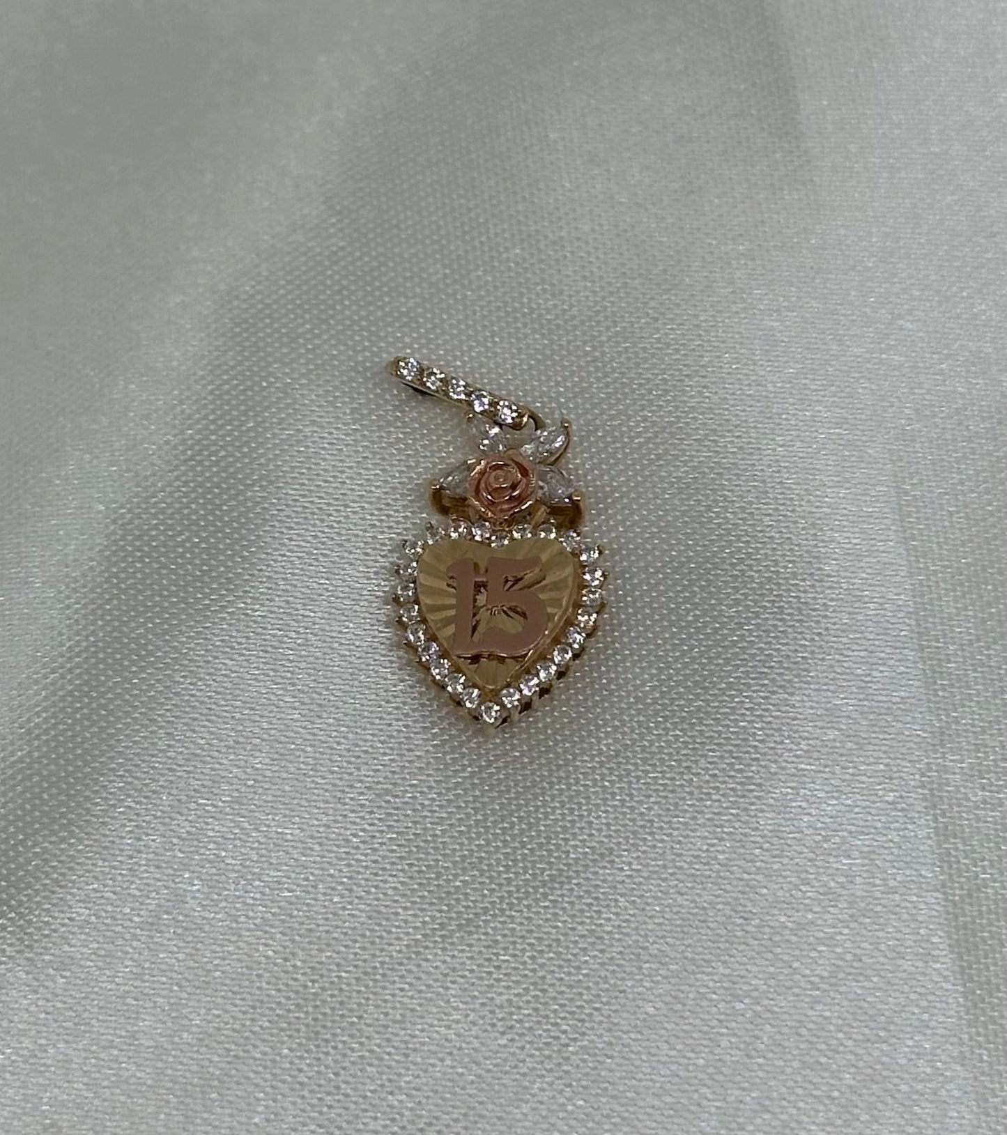 14k Gold quince pendant