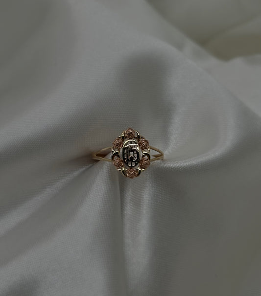 14k Gold Flower Quince Ring