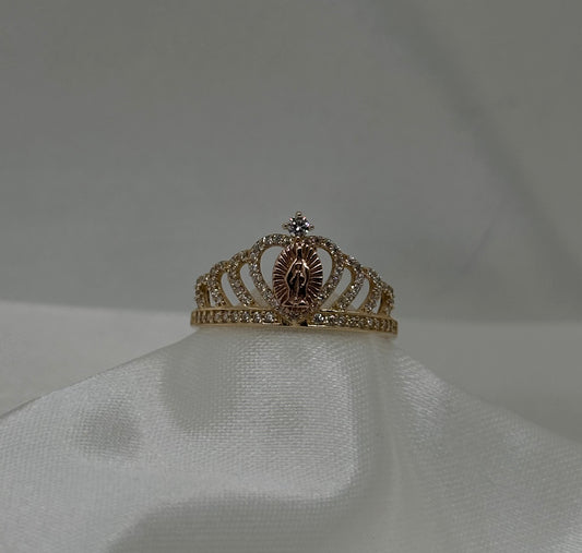 14k Gold Virgin Mary Ring