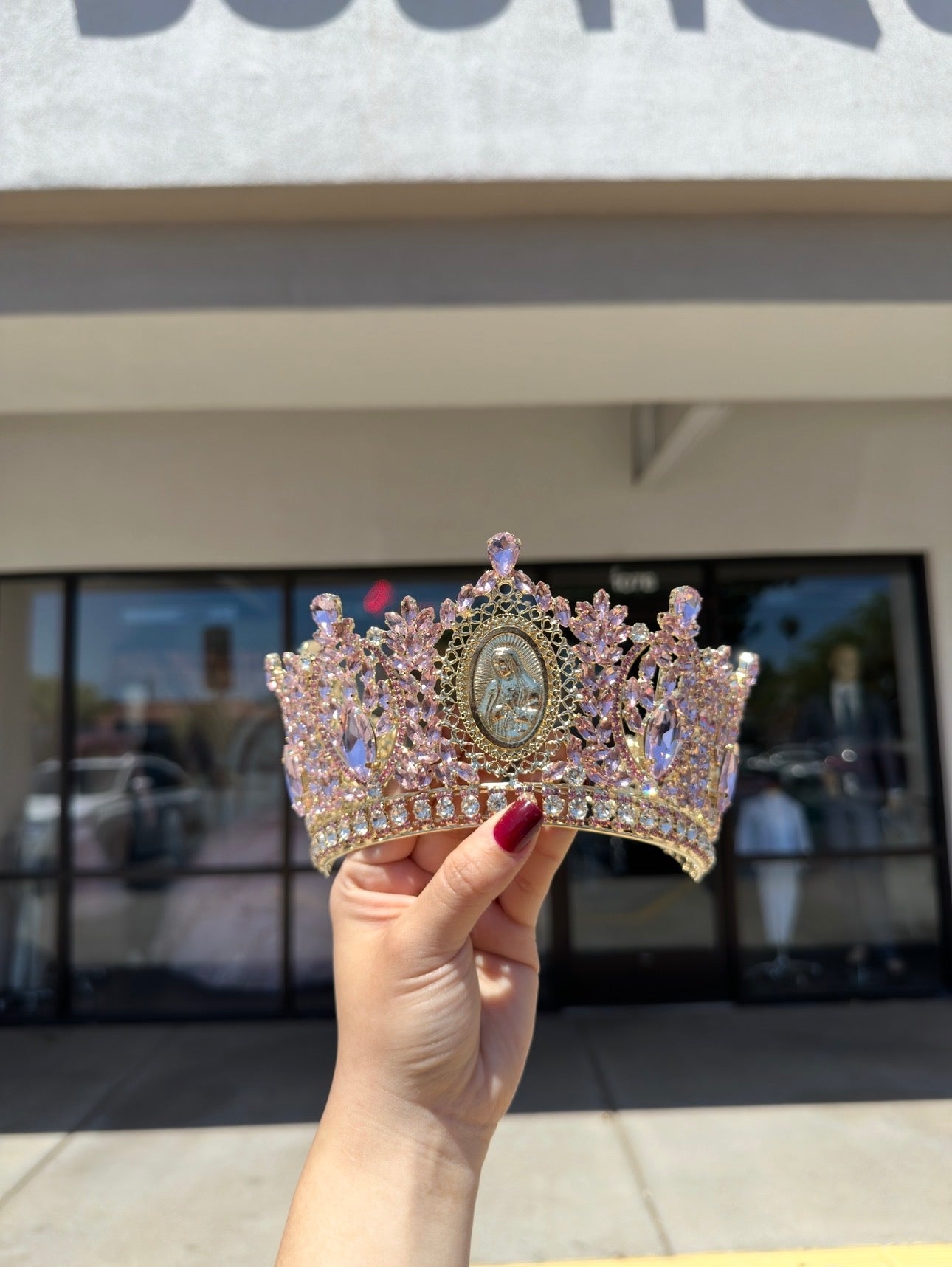 Blush/gold Virgen Crown