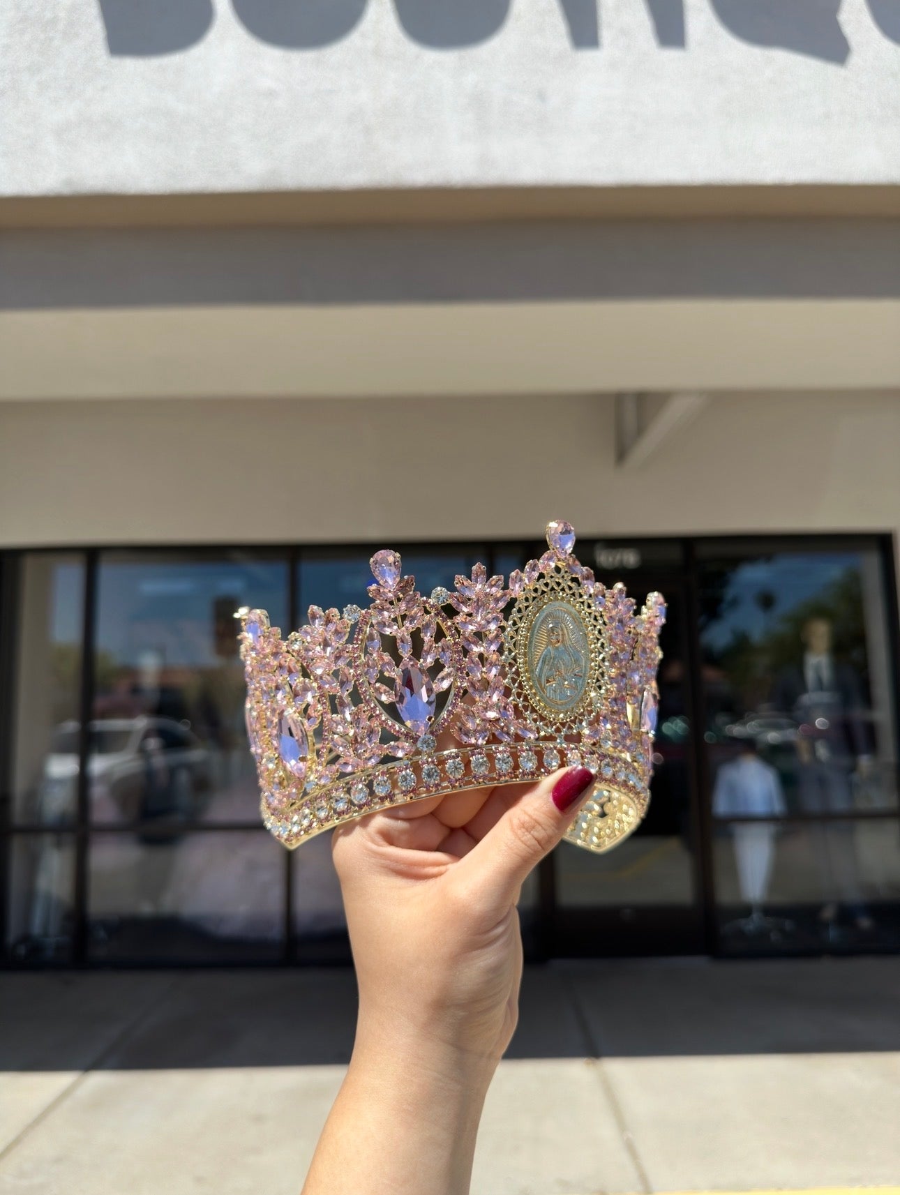 Blush/gold Virgen Crown