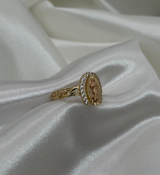 14k Gold Herradura Virgen Ring