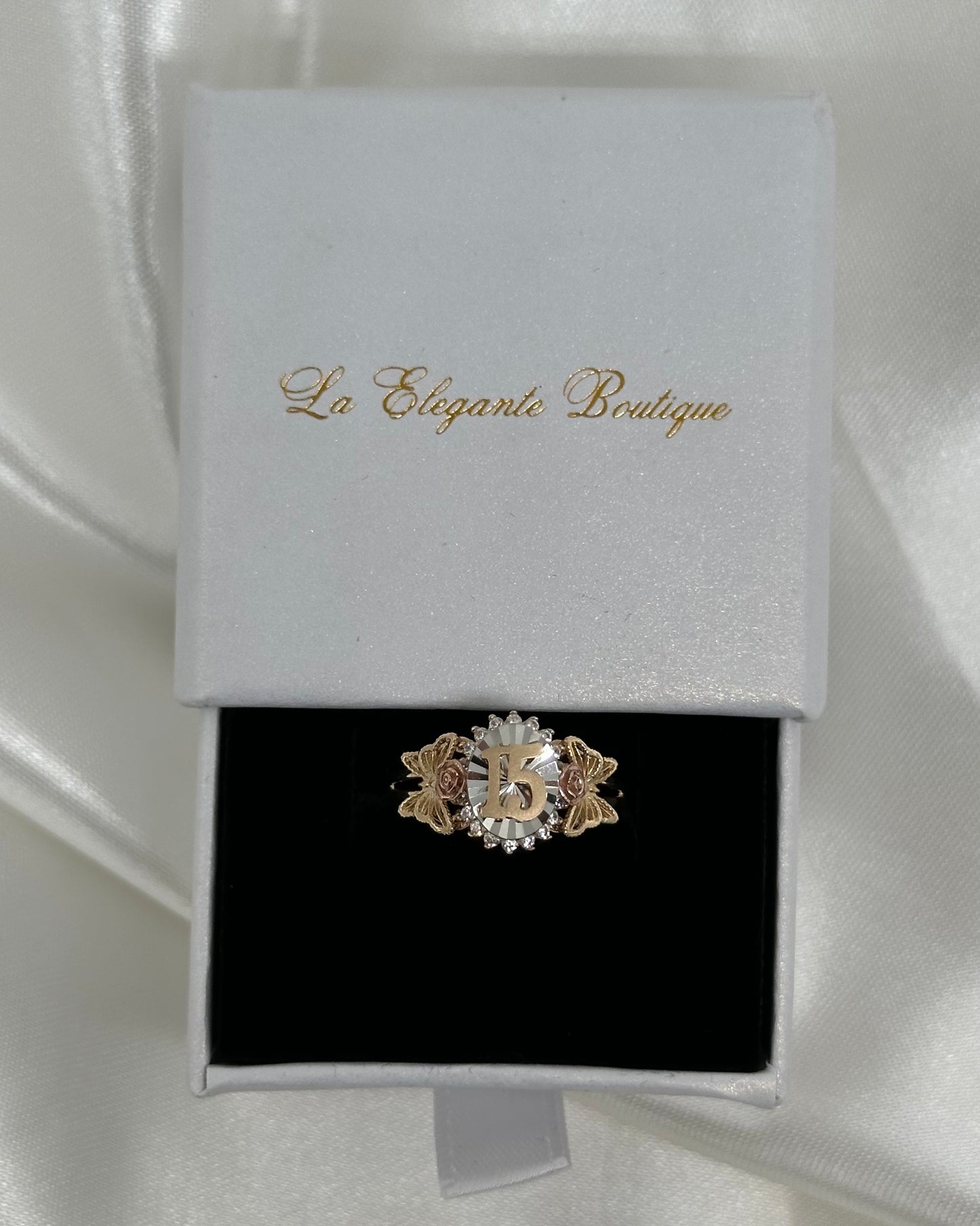 14k Gold Butterfly Quince Ring