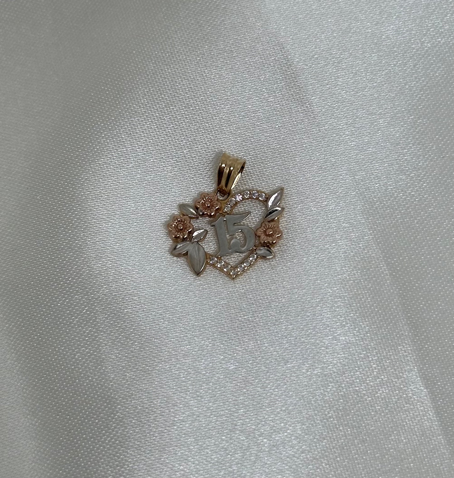 14k gold quince pendant
