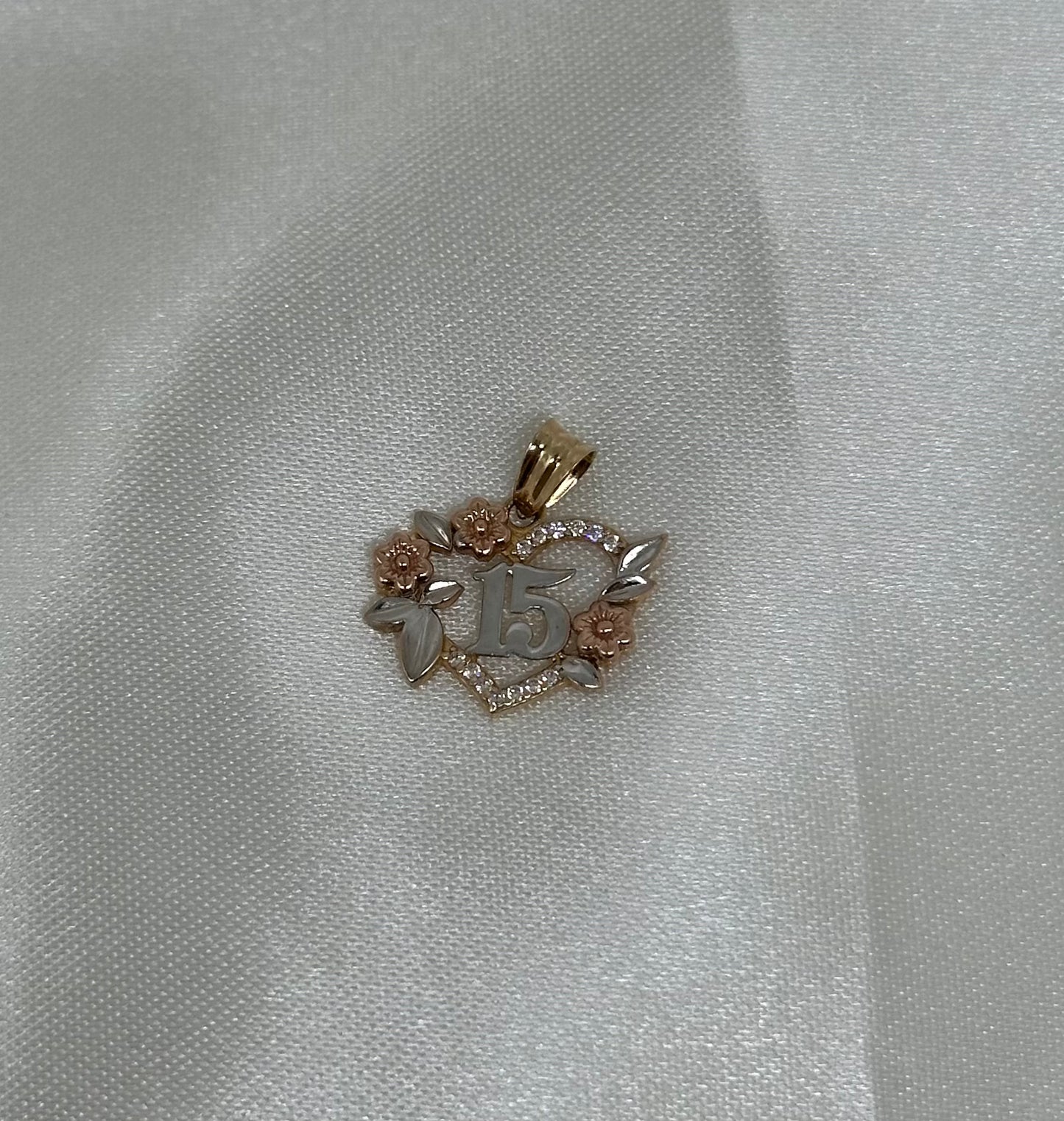 14k gold quince pendant