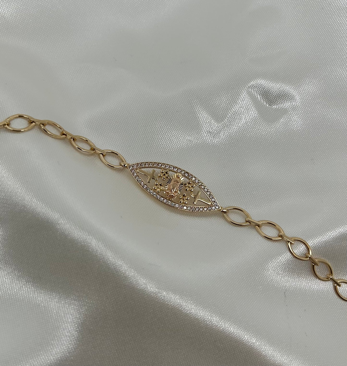 14k Virgen Cross Esclava