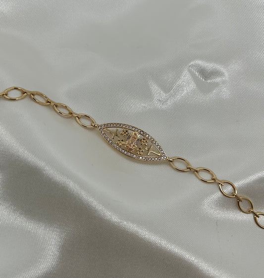 14k Virgen Cross Esclava